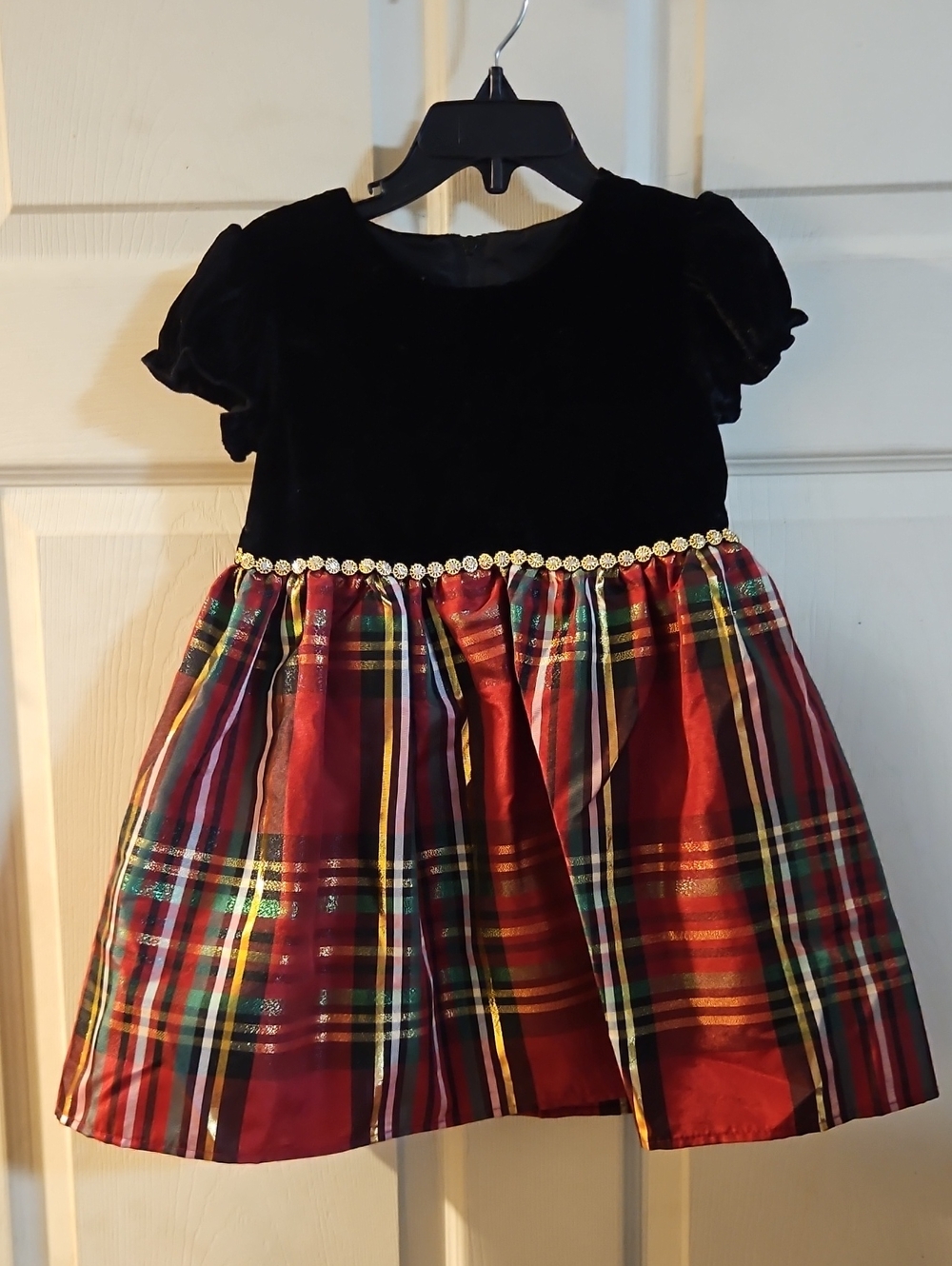 PURPLE ROSE GIRLS CHRISTMAS/HOLIDAY DRESS: BLACK/RED: NEW WITH TAGS: SIZE 4T